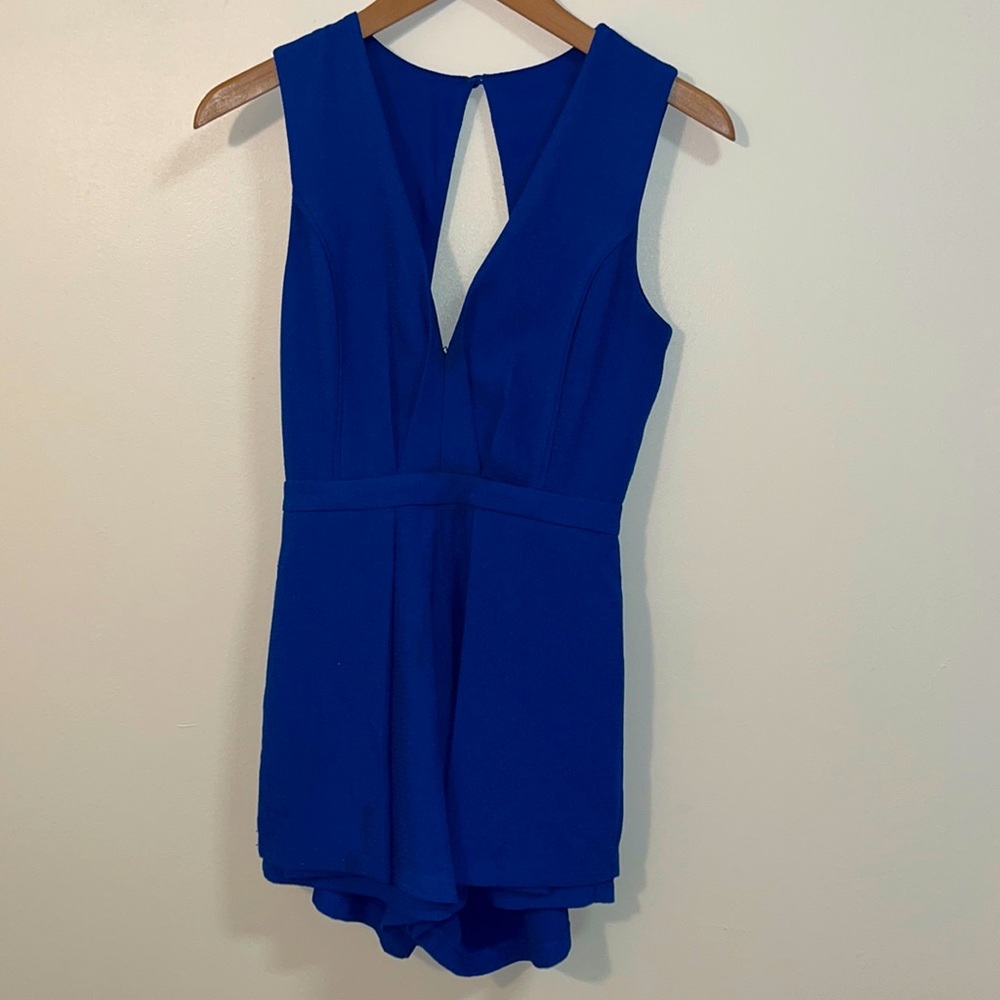 bebe ladies size 2 blue romper